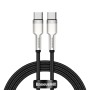 CABLU alimentare si date Baseus Cafule Metal, Fast Charging Data Cable pt. smartphone, USB Type-C la USB Type-C 100W, braided, 1m, negru 