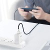 CABLU alimentare si date Baseus Cafule Metal, Fast Charging Data Cable pt. smartphone, USB Type-C la USB Type-C 100W, braided, 2m, negru 