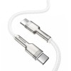 CABLU alimentare si date Baseus Cafule Metal, Fast Charging Data Cable pt. smartphone, USB Type-C la USB Type-C 100W, braided, 2m, alb 