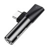 ADAPTOR Incarcare si audio Baseus, 1 x USB Type-C (T) la 1 x USB Type-C (M) si 1 x Jack 3.5mm (M), negru 