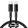 CABLU alimentare si date Baseus High Density Braided, Fast Charging Data Cable pt. smartphone, USB Type-C la Lightning PD 20W, braided, 2m, negru 