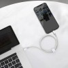 CABLU alimentare si date Baseus High Density Braided, Fast Charging Data Cable pt. smartphone, USB Type-C la Lightning PD 20W, braided, 2m, alb 