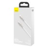 CABLU alimentare si date Baseus Cafule Metal, Fast Charging Data Cable pt. smartphone, USB Type-C la Lightning Iphone PD 20W, braided, 1m, alb 