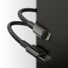CABLU alimentare si date Baseus Tungsten Gold,Fast Charging Data Cable pt smartphone,USB Type-C la Lightning 20W,braided,1m,rezistent zgarieturi,negru