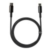 CABLU alimentare si date Baseus Tungsten Gold,Fast Charging Data Cable pt. smartphone,USB la Lightning 20W, braided,2m rezistent zgarieturi,negru 