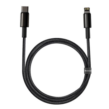 CABLU alimentare si date Baseus Tungsten Gold,Fast Charging Data Cable pt. smartphone,USB la Lightning 20W, braided,2m rezistent zgarieturi,negru 