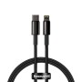 CABLU alimentare si date Baseus Tungsten Gold,Fast Charging Data Cable pt. smartphone,USB la Lightning 20W, braided,2m rezistent zgarieturi,negru 