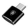 ADAPTOR Baseus Mini OTG, USB 2.0(M) la USB Type-C(T), corp metalic, negru 