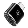 ADAPTOR Baseus Mini OTG, USB 2.0(M) la USB Type-C(T), corp metalic, negru 