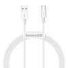 CABLU alimentare si date Baseus Superior, Fast Charging Data Cable pt. smartphone, USB la USB Type-C 66W, 1m, alb 