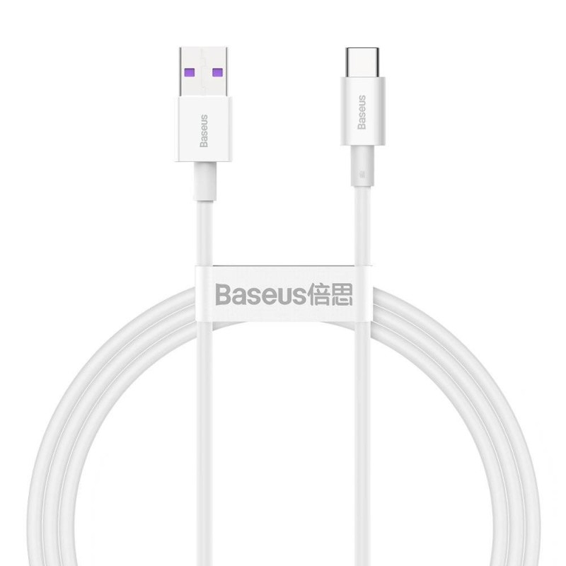 CABLU alimentare si date Baseus Superior, Fast Charging Data Cable pt. smartphone, USB la USB Type-C 66W, 1m, alb 
