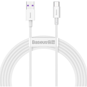 CABLU alimentare si date Baseus Superior, Fast Charging Data Cable pt. smartphone, USB la USB Type-C 66W, 2m, alb 