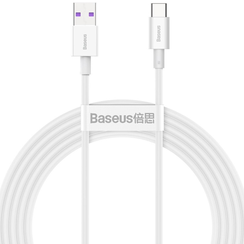 CABLU alimentare si date Baseus Superior, Fast Charging Data Cable pt. smartphone, USB la USB Type-C 66W, 2m, alb 