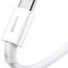 CABLU alimentare si date Baseus Superior, Fast Charging Data Cable pt. smartphone, USB la USB Type-C 66W, 2m, alb 