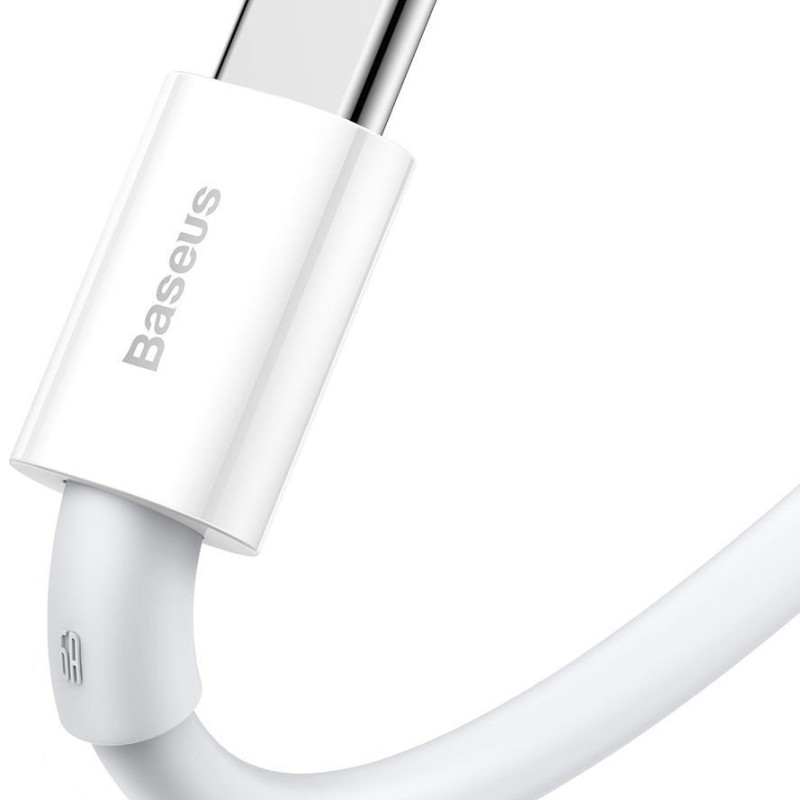 CABLU alimentare si date Baseus Superior, Fast Charging Data Cable pt. smartphone, USB la USB Type-C 66W, 2m, alb 