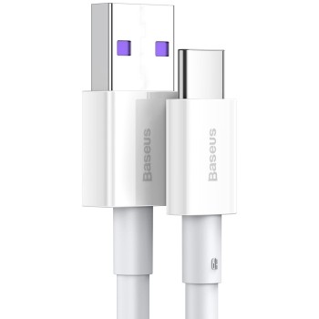 CABLU alimentare si date Baseus Superior, Fast Charging Data Cable pt. smartphone, USB la USB Type-C 66W, 2m, alb 