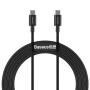 CABLU alimentare si date Baseus Superior, Fast Charging Data Cable pt. smartphone, USB Type-C la USB Type-C 100W, 2m, negru 